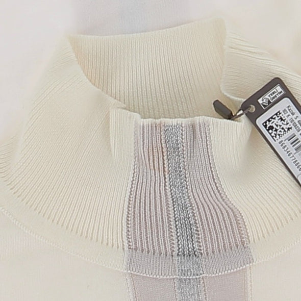 Pull Col roulé blanc