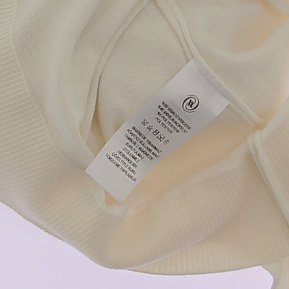 Pull Col roulé blanc