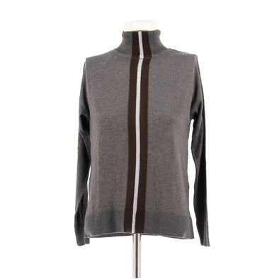 Pull col roulé gris