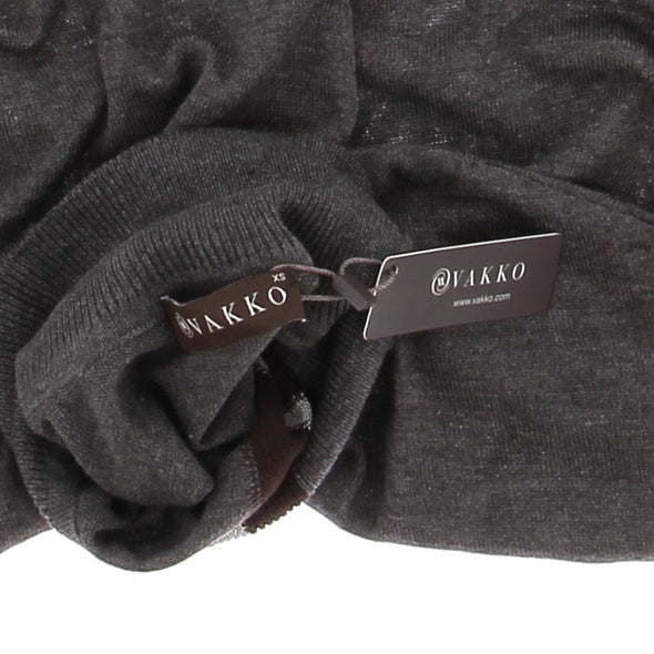 Pull col roulé gris