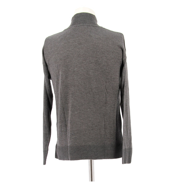 Pull col roulé gris