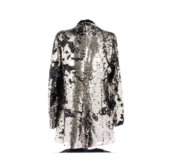 Blazer à sequins argentés