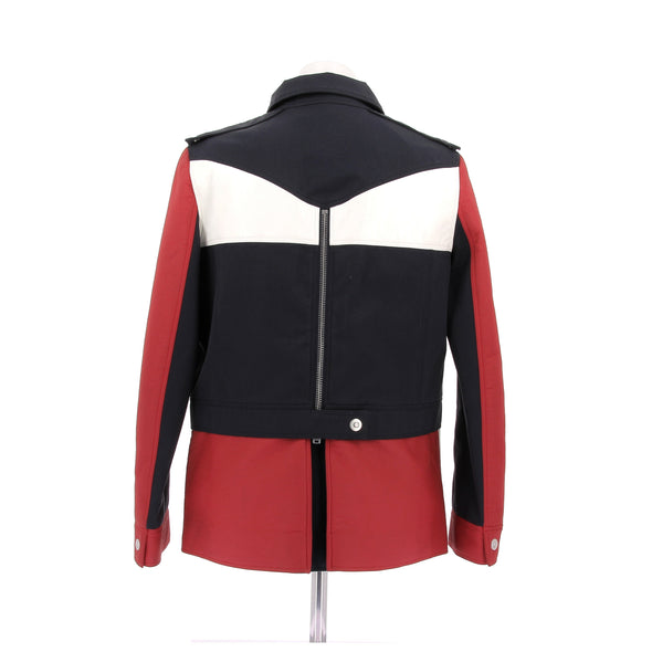 Veste rouge marine et blanche