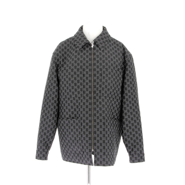 Veste monogrammée grise en laine