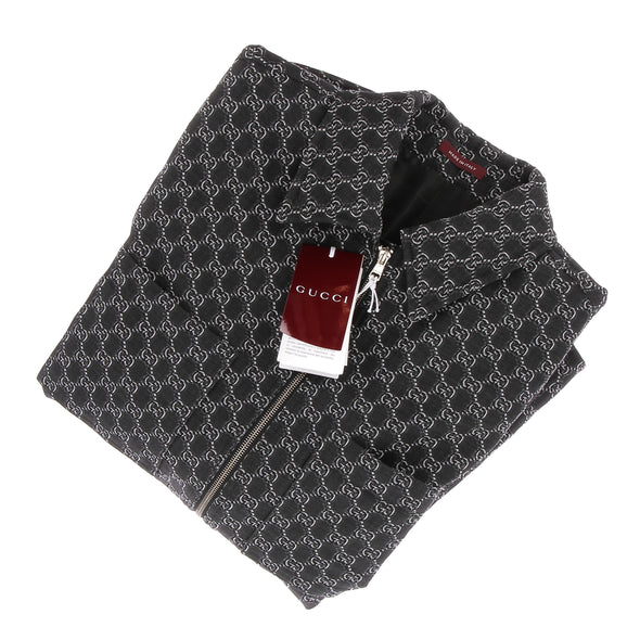 Veste monogrammée grise en laine