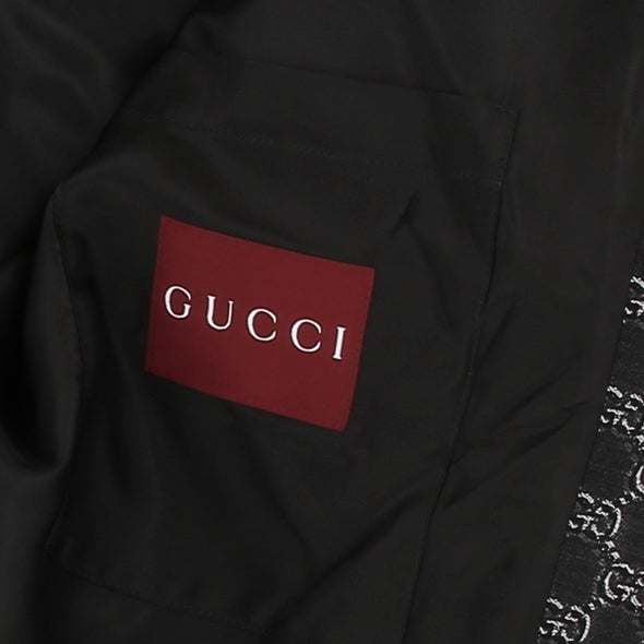 Veste monogrammée grise en laine