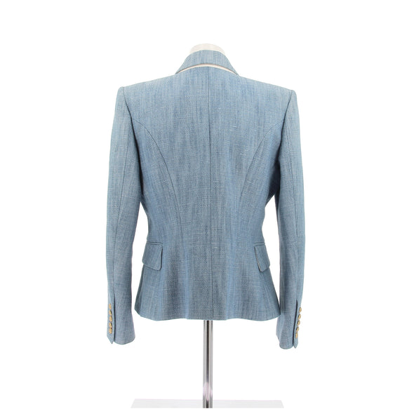 Veste de tailleur bleue