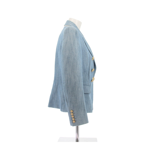 Veste de tailleur bleue