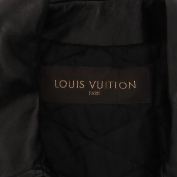 Veste en cuir noir