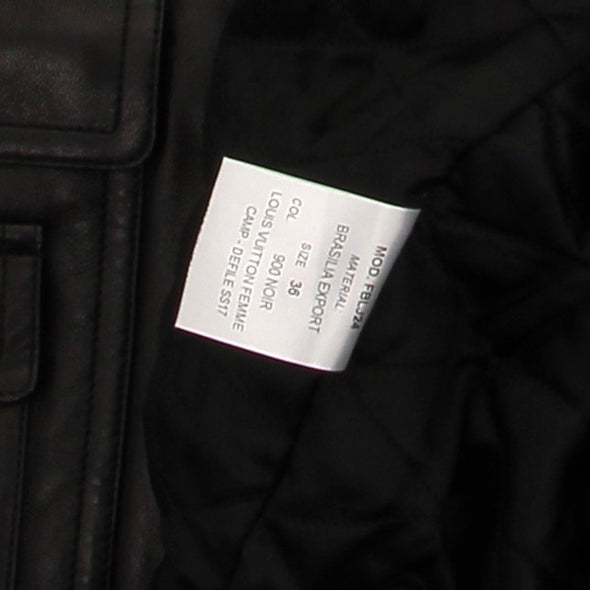 Veste en cuir noir