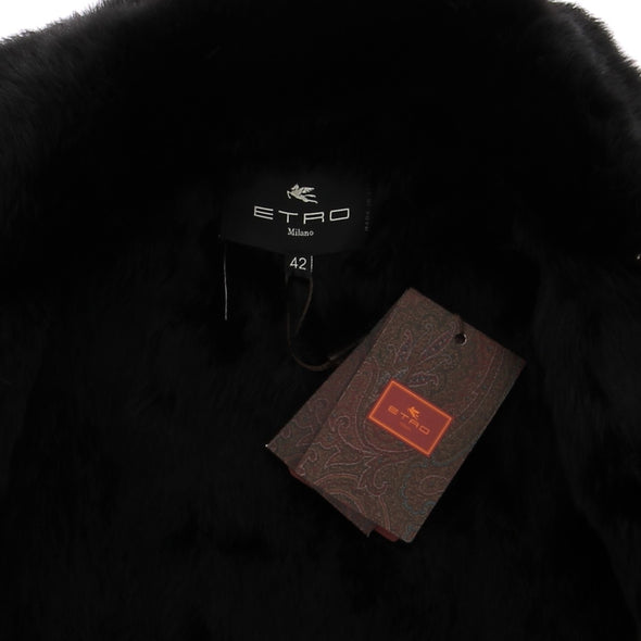 Veste en daim et fourrure