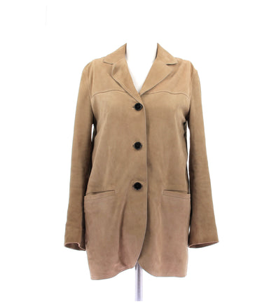 Veste en daim camel