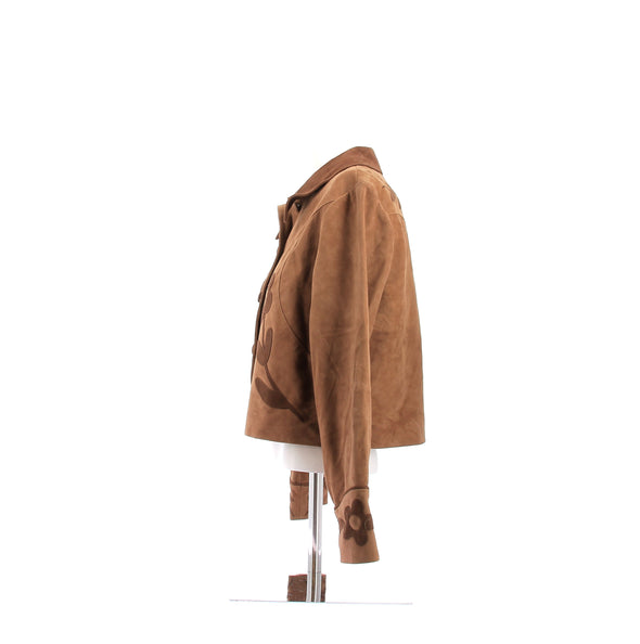 Veste en daim marron