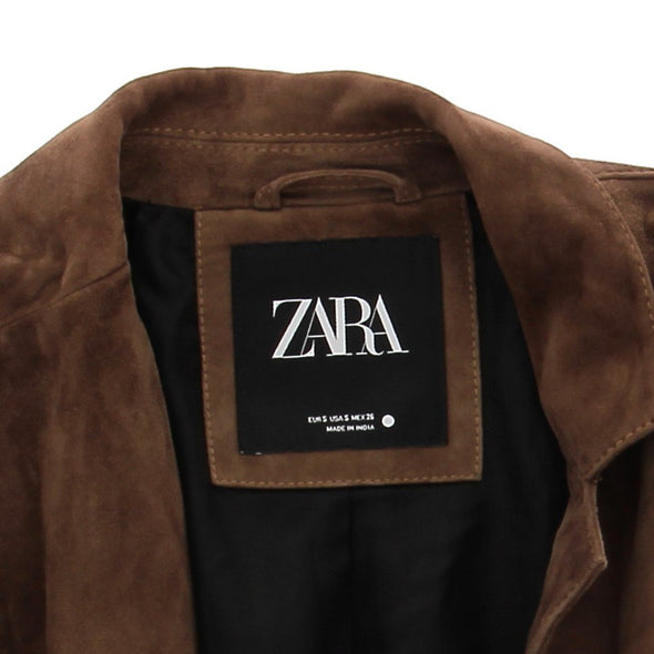 Veste en daim marron