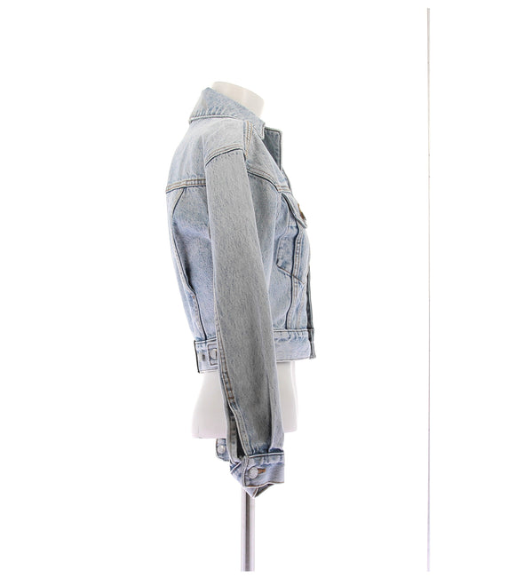 Veste en denim bleu