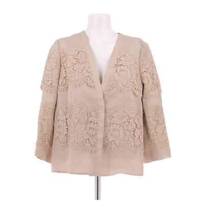 Veste en soie beige