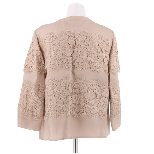 Veste en soie beige