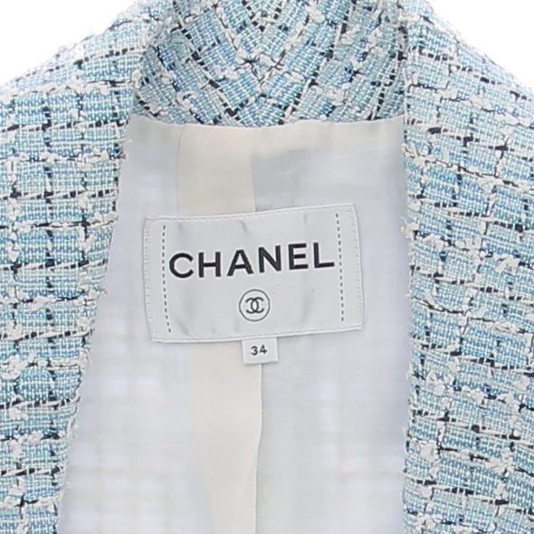 Veste "La Pausa" en tweed bleu