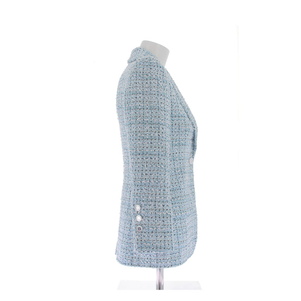 Veste "La Pausa" en tweed bleu