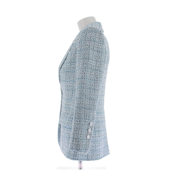 Veste "La Pausa" en tweed bleu