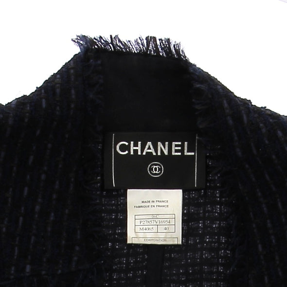 Veste en tweed marine