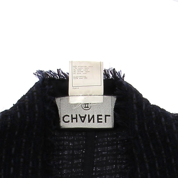 Veste en tweed marine