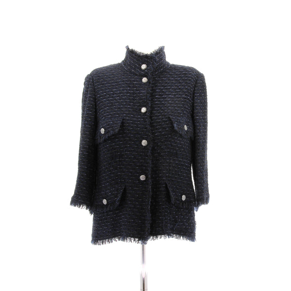 Veste en tweed marine