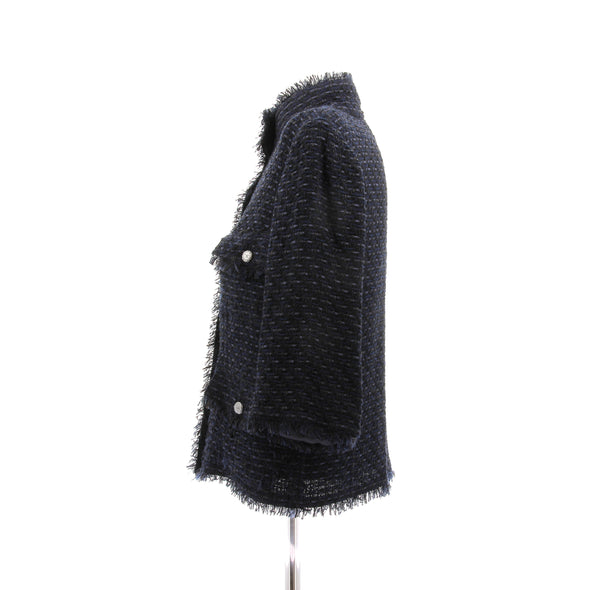 Veste en tweed marine