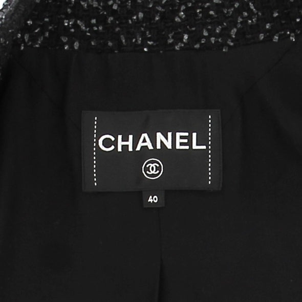 Veste en tweed noir