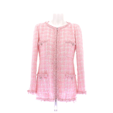 Veste en tweed rose