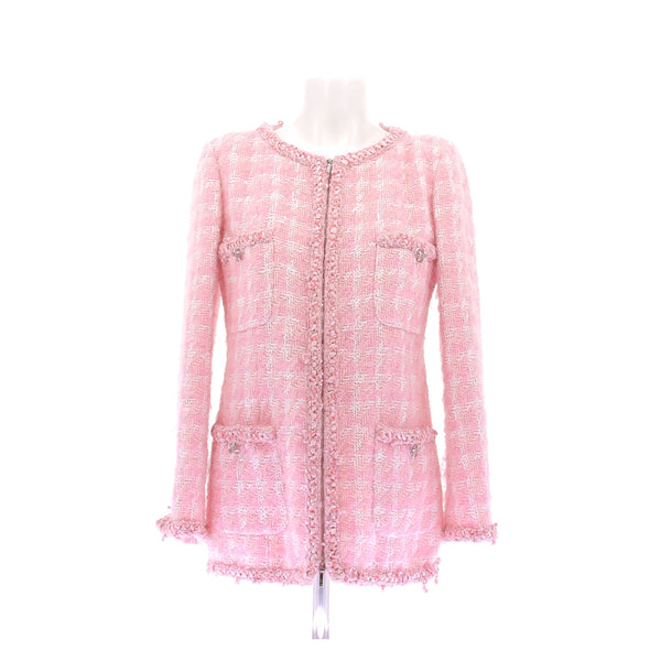 Veste en tweed rose