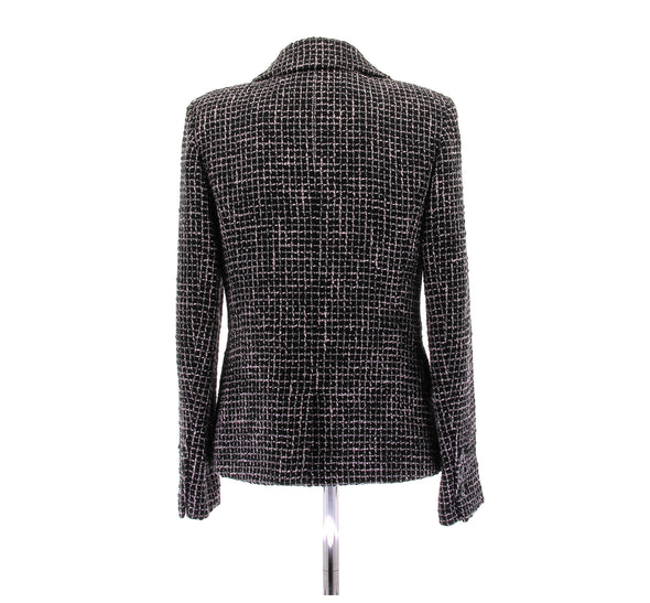 Veste en tweed rose et noire