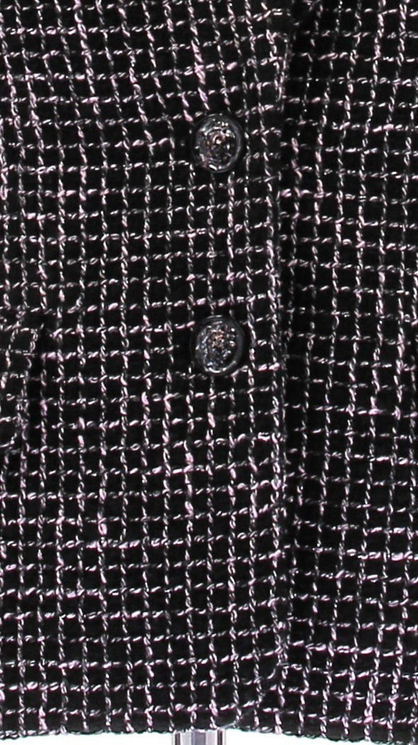 Veste en tweed rose et noire