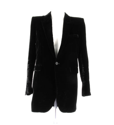 Veste de costume en velours noir