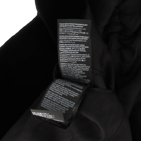 Veste de costume en velours noir