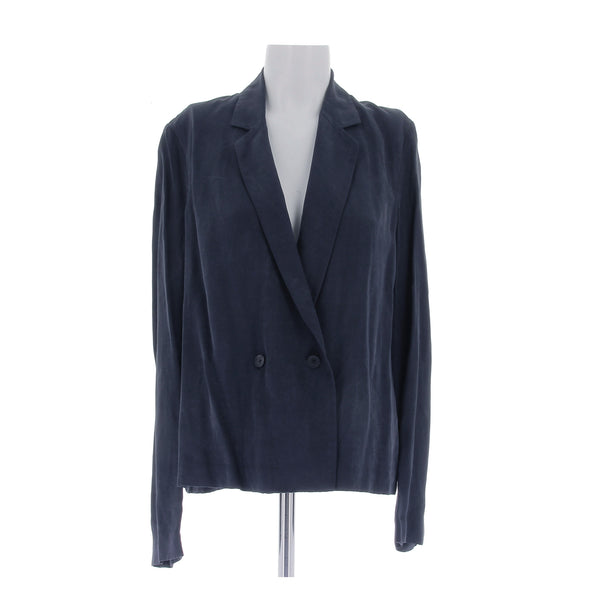 Veste légère bleue marine en cupro