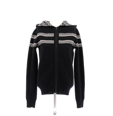 Pull à capuche réversible en cachemire