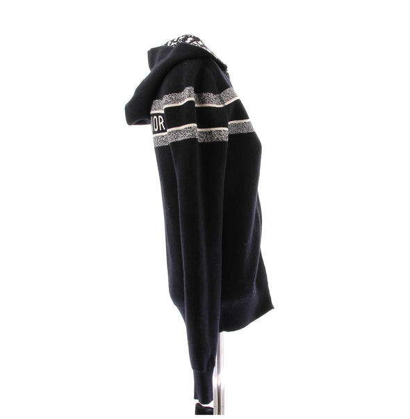 Pull à capuche réversible en cachemire