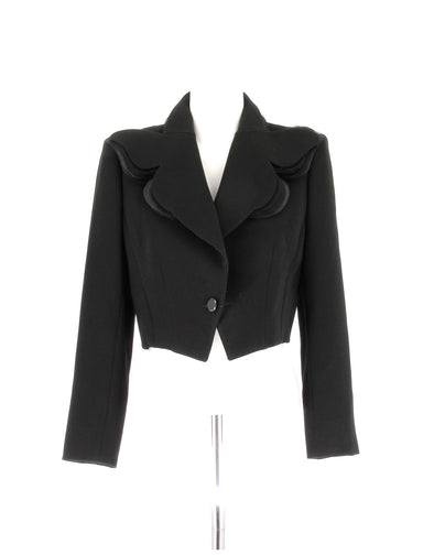 Blazer crop noir
