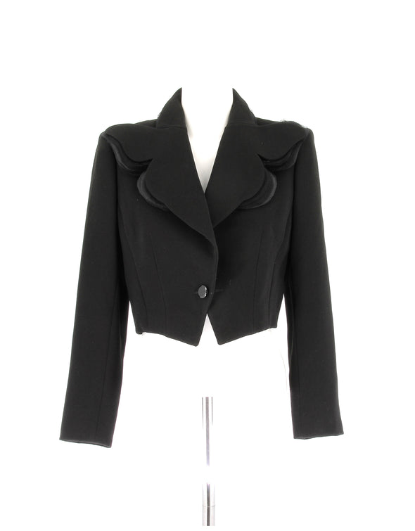 Blazer crop noir