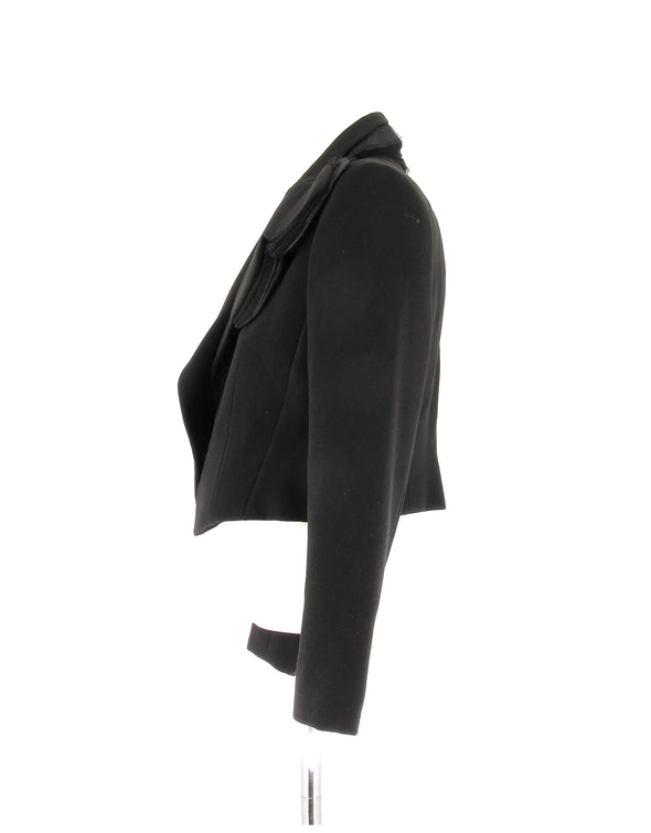 Blazer crop noir