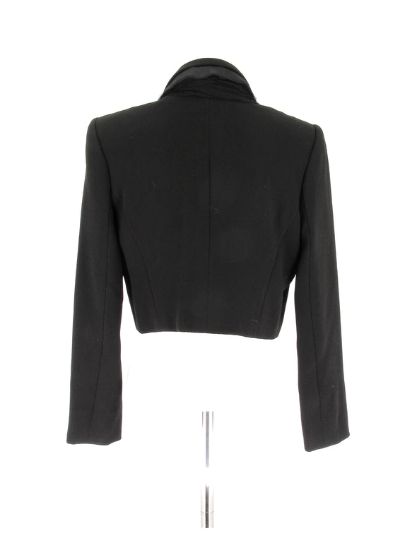 Blazer crop noir