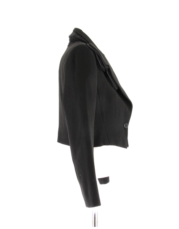 Blazer crop noir