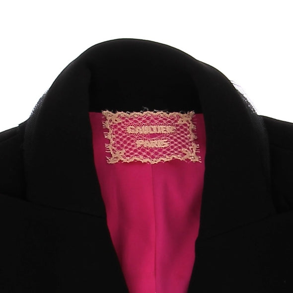 Blazer crop noir