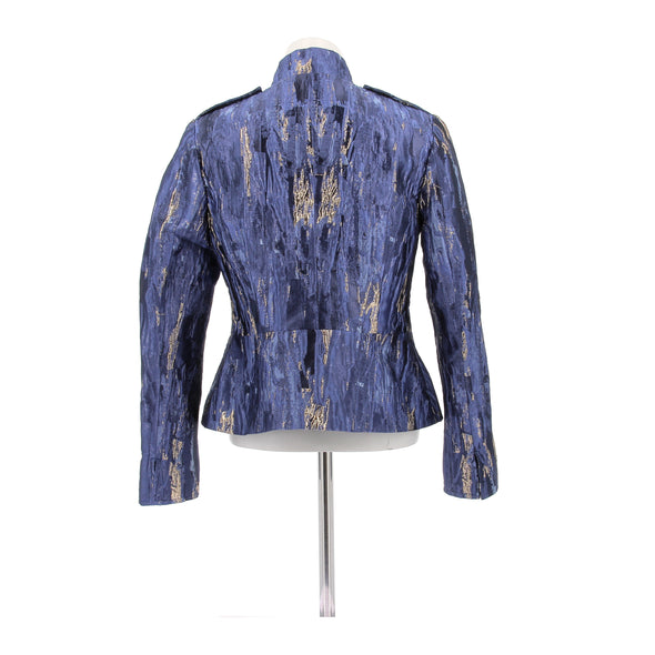 Veste métallique en jacquard