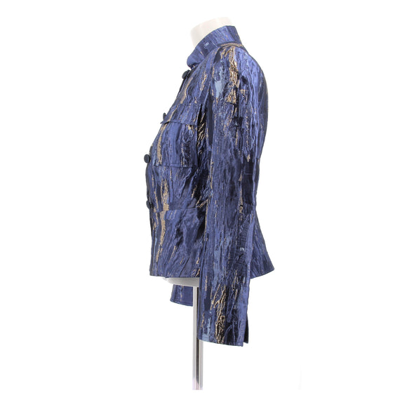 Veste métallique en jacquard