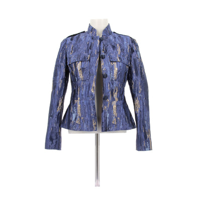 Veste métallique en jacquard