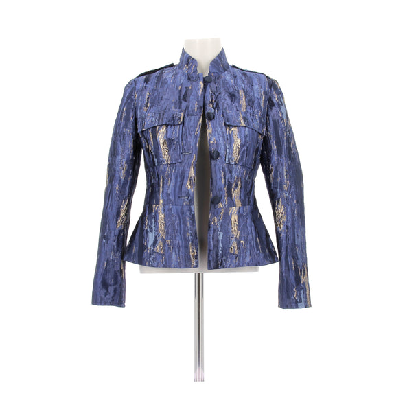 Veste métallique en jacquard