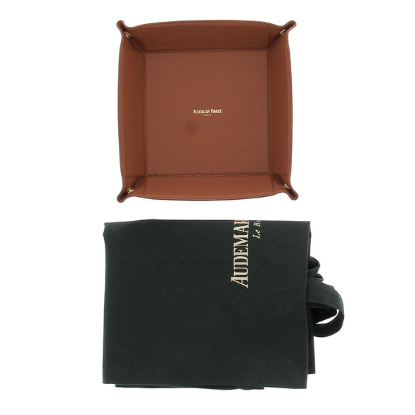 Vide poche en cuir camel