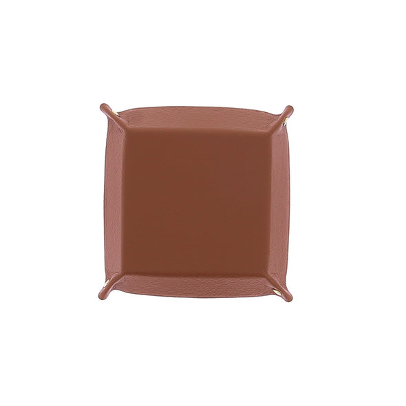 Vide poche en cuir camel